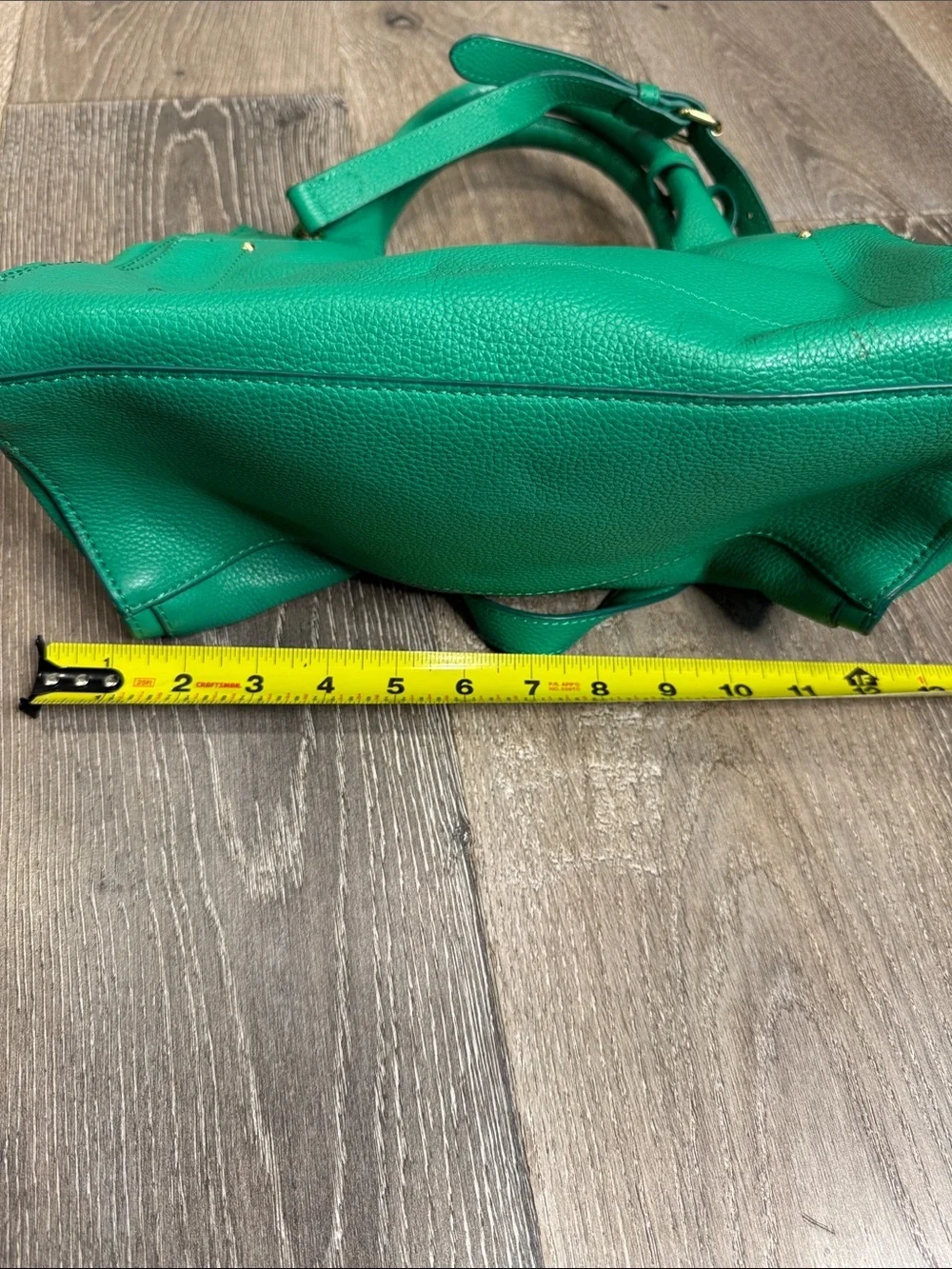 Vince Camuto Kylie Satchel Teal Green Pebbled Leather with Detachable Strap